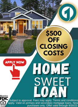 $500 off closing costs. Home sweet loan, click to apply for a loan